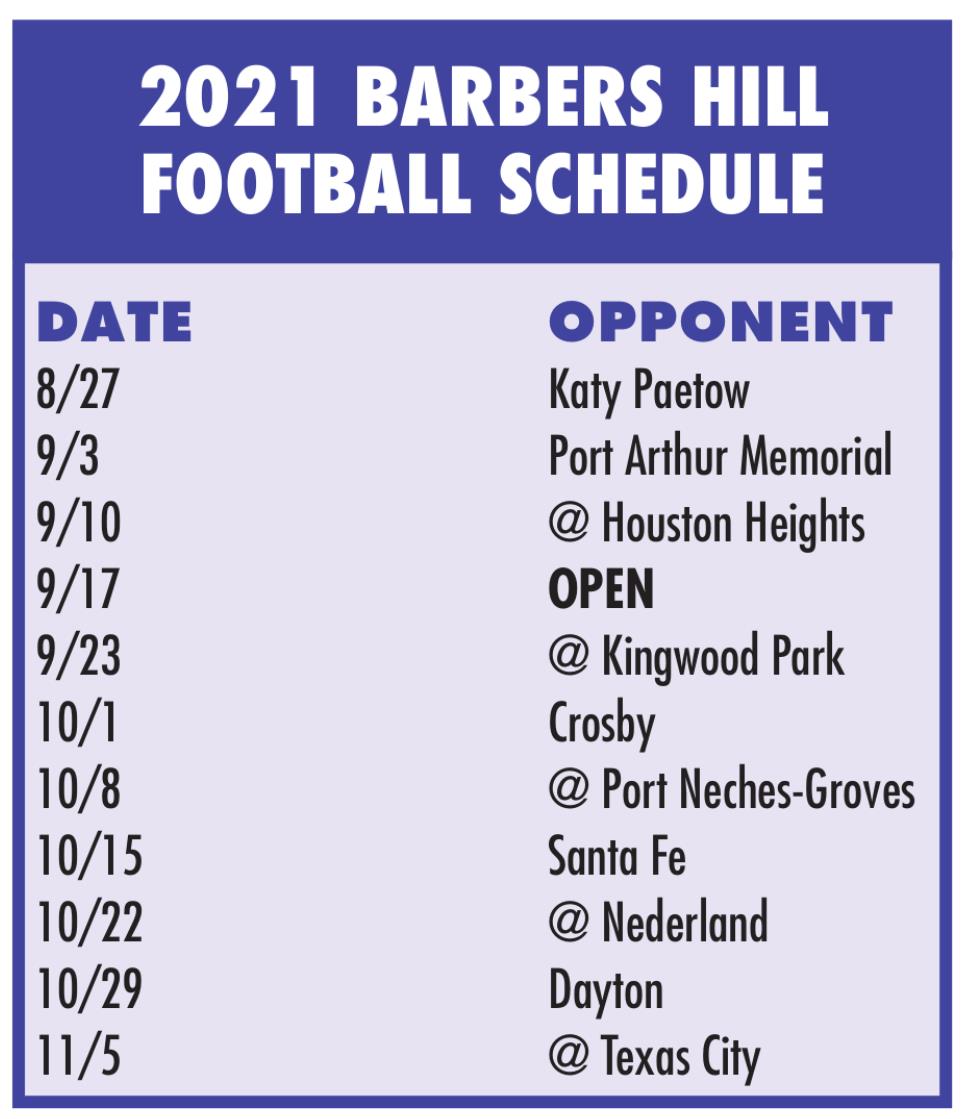 Barbers Hill opens first two weeks at home Liberty Vindicator