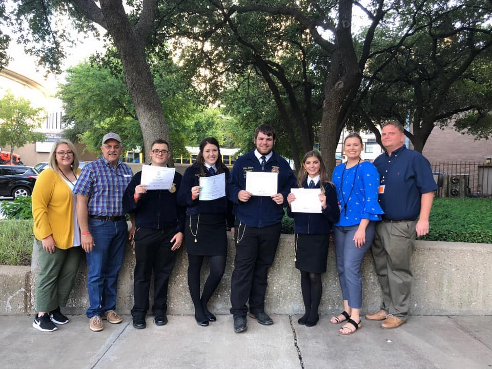 Four from Dayton FFA receive Lone Star Degree Liberty Vindicator