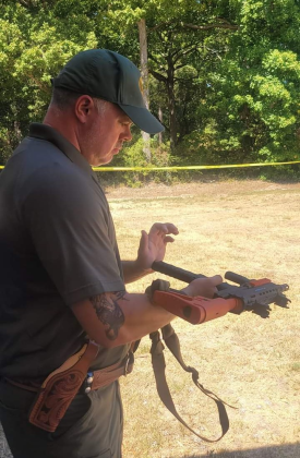 Liberty County Pct. 6 Constable Zack Harkness hosted a firearms training course for the women of the local nonprofit Heaven’s Army. Contributed Photos Article Image Alt Text