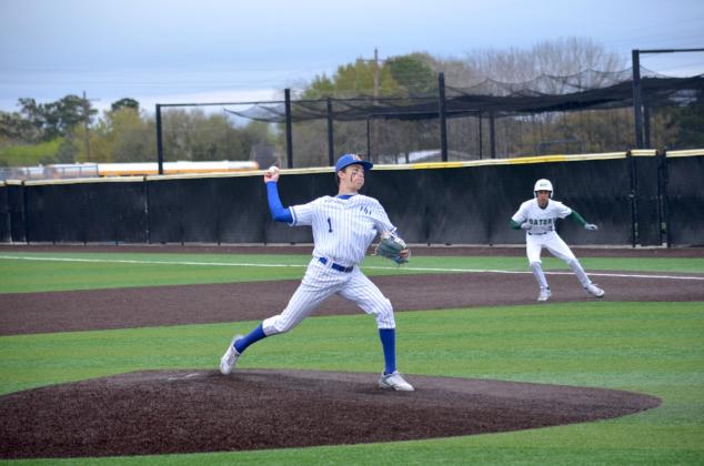 Hardin's Lleyton Berry pitched four innings against West Fork on Friday morning at the Anahuac Tournament. Article Image Alt Text