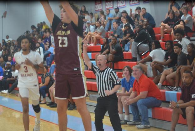 Jase Hightower of Tarkington gets off a shot for the West against the East on Thursday night at Lumberton High School in the SETCA All-Star Game. The Vindicator | Jerry Michalsky Article Image Alt Text