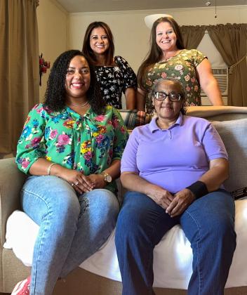 Virginia Jackson is pictured with Community Health workers Damaris Vega, LaTricia Alvers, and Program Manager Christina Dickerson. Article Image Alt Text