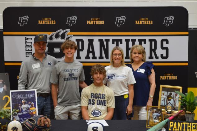 Liberty's Caden Mullinix was with his family after the senior signed up to play college baseball at Penn State-New Kensington. Article Image Alt Text