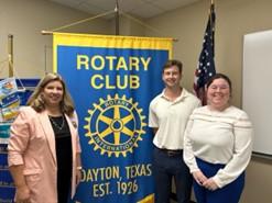 Rotarian Tami Pierce, HBW Resources reps. Shawn Waldron and Kaitlyn Bennet Contributed Photo Article Image Alt Text