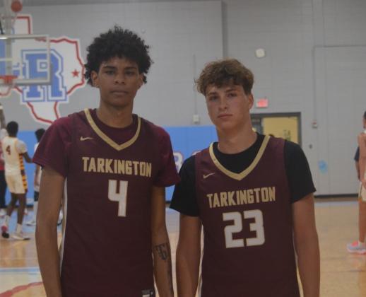 Cory Armstrong and Jase Hightower of Tarkington helped the West team win over the East on Thursday night in Lumberton at the SETCA All-Star Game. The Vindicator | Jerry Michalsky Article Image Alt Text