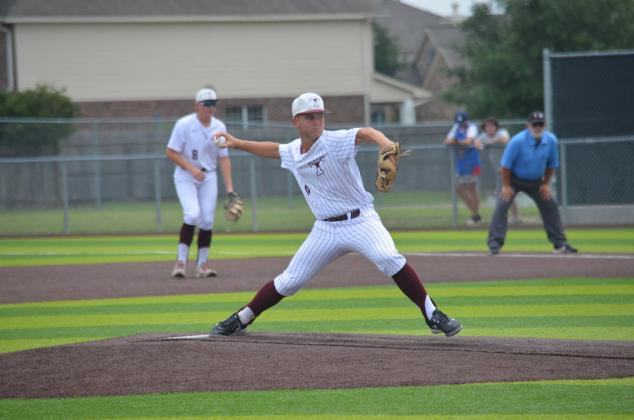 Lance Hawthorne of Tarkington in game one at Tomball Memorial High School on Saturday against Brazos. Article Image Alt Text