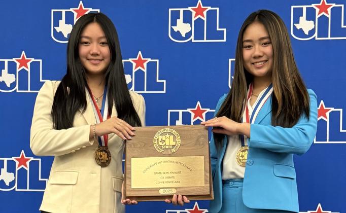 Tammy and Tina Ly of Anahuac High School took third overall in the UIL Class 3A Cross-Examination Debate competition in Austin. Article Image Alt Text